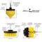 Drill Brush Power Scrubber By Useful Products 5 in W 5 in L Brush, Yellow Y-S-4CO-QC-DB - alternate 6